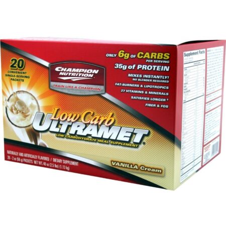 Champion Nutrition Ultramet Low Carb Vanilla 20/pk