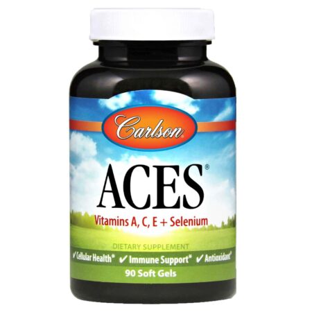 Carlson Labs, ACES® Vitaminas A, C, E e Selênio - 90 Cápsulas