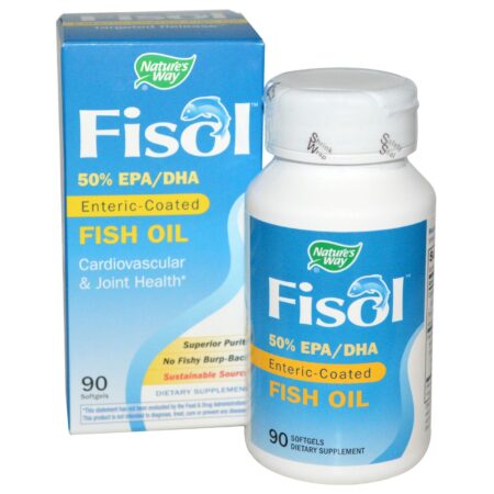 Nature's Way, FISOL™ Revestimento Entérico Óleo de Peixe - 90 Cápsulas