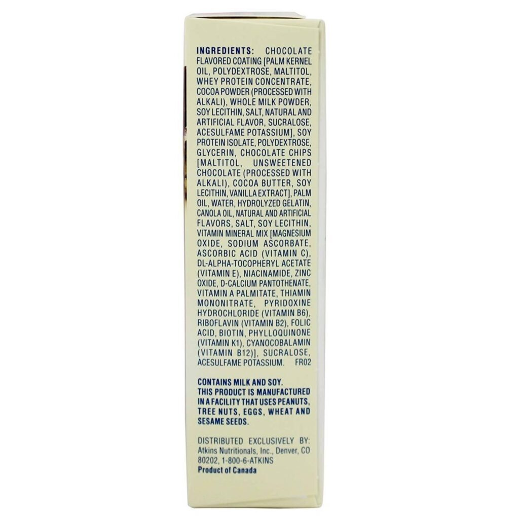 Atkins Barras Nutricionais Gotas de Chocolate e Massa de Cookies - 5 Unidades - Low Carb - Imagem 3