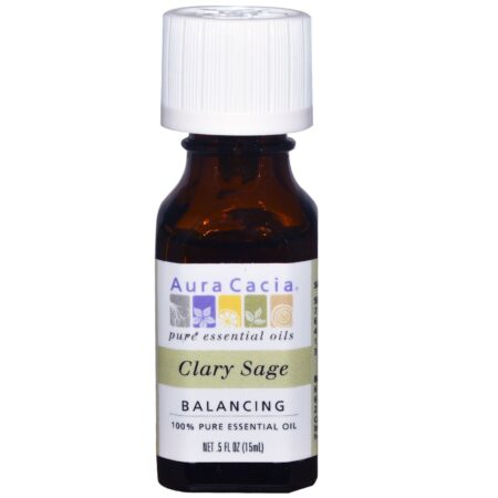 Aura Cacia, Óleo Essencial de Sálvia - 15 ml (0,5 fl oz)