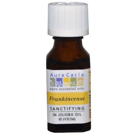 Aura Cacia, Óleo Essencial de Jojoba - 0,5 oz (15mL)