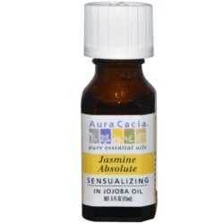 Óleo Essencial de Jasmim Aura Cacia em Óleo de Jojoba Puro - 15ml (0,5 OZ)