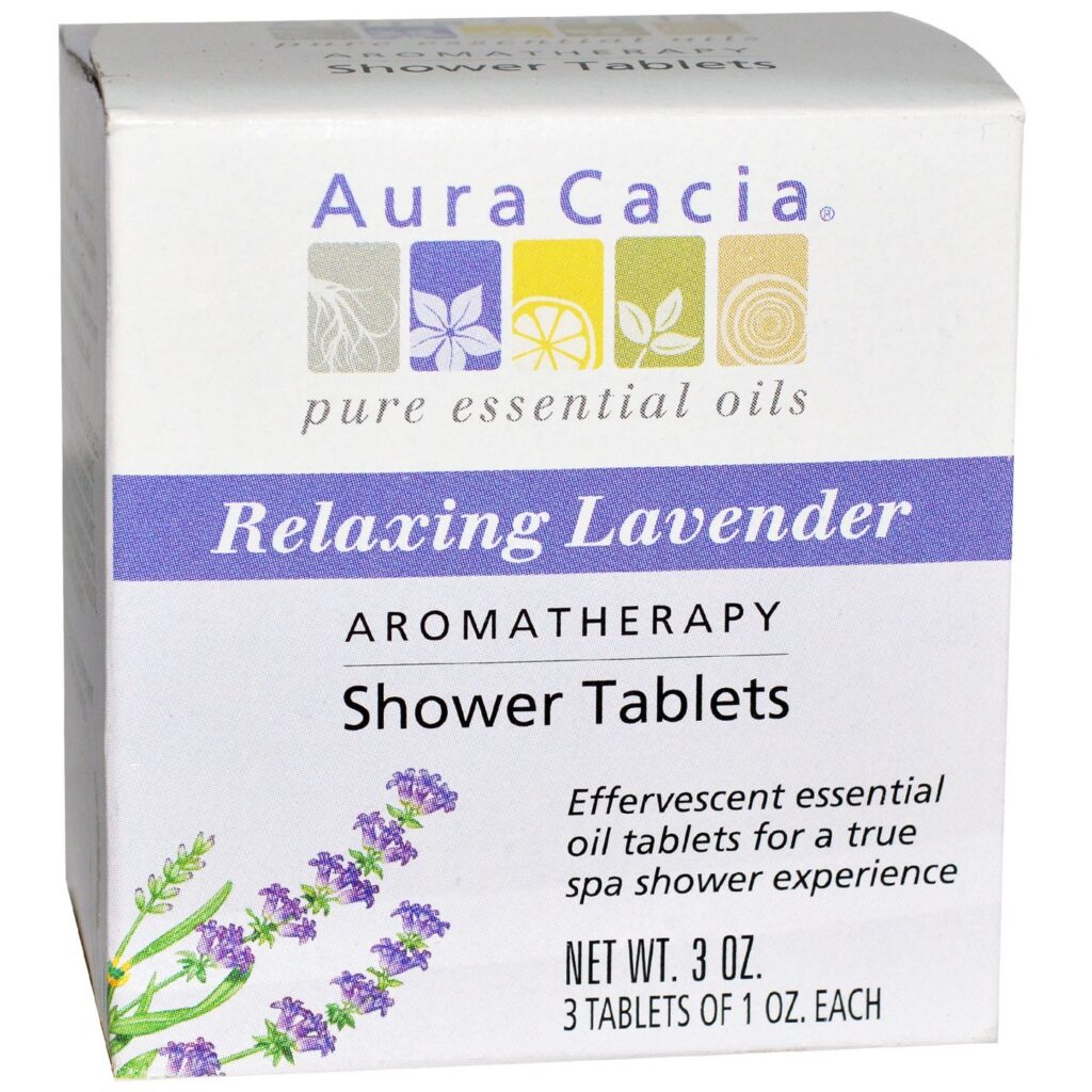 Aura Cacia Pastilhas para Banho Aromaterapia Lavanda Relaxante 3 Unidades