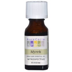 Aura Cacia Óleo Essencial de Mirra 15 ml - Pureza Aromática para Bem-Estar