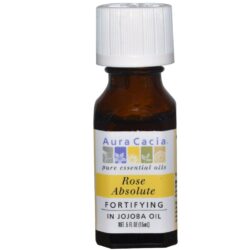 Aura Cacia Óleo de Rosa Absoluta 15 ml - Puro e Natural para Cuidados da Pele