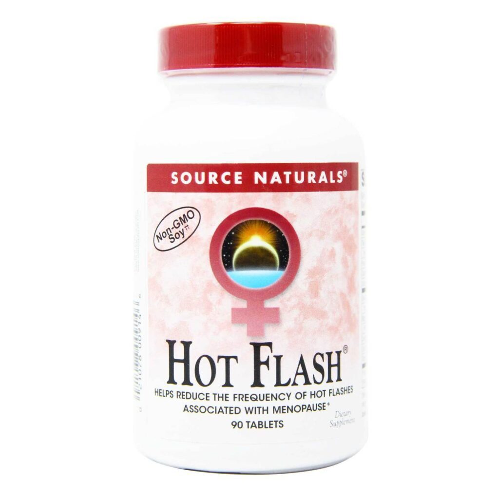 Source Naturals Hot Flash Alívio para Ondas de Calor - 90 Tabletes