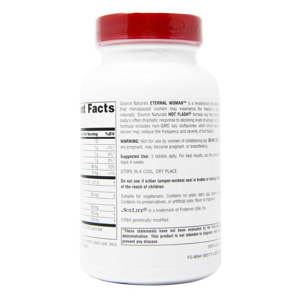 Source Naturals Hot Flash Alívio para Ondas de Calor - 90 Tabletes - Imagem 3