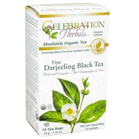 Celebration Herbals, Chá Preto Darjeeling Orgânico - 24 Saquinhos de Chá