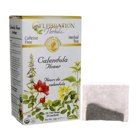 Celebration Herbals Herbal Tea, Chá de Flor Calêndula Orgânica - 24 Saquinhos de Chá