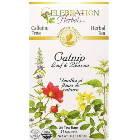 Celebration Herbals, Chá de Catnip - 24 Saquinhos de Chá