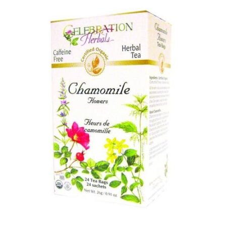 Celebration Herbals, Chá Orgânico de Flores de Camomila - 24 Saquinhos de Chá