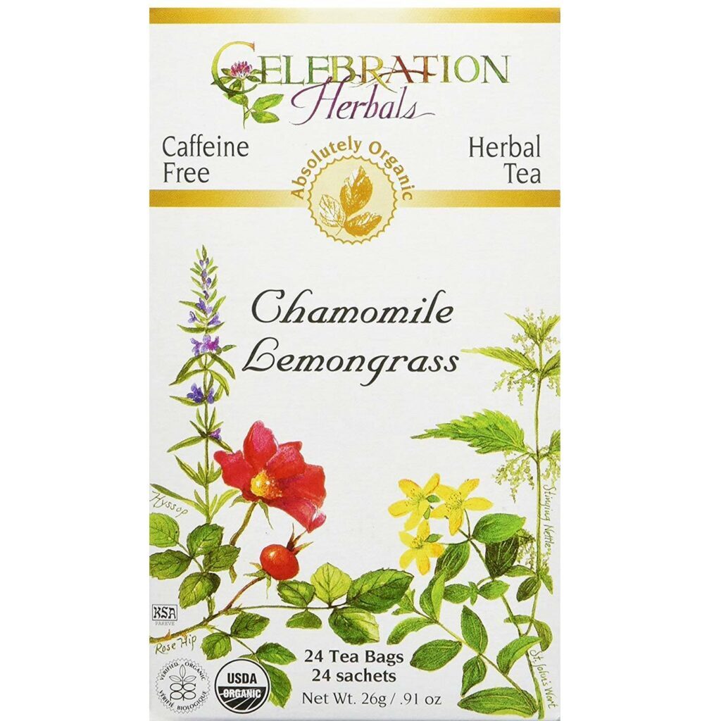 Chá de Capim-limão e Camomila Celebration Herbals - 24 Sachês para Relaxamento