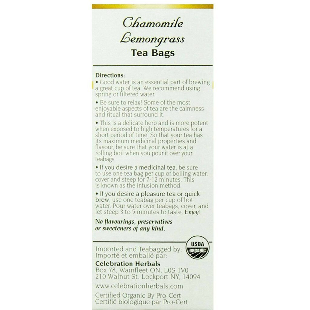 Chá de Capim-limão e Camomila Celebration Herbals - 24 Sachês para Relaxamento - Imagem 2