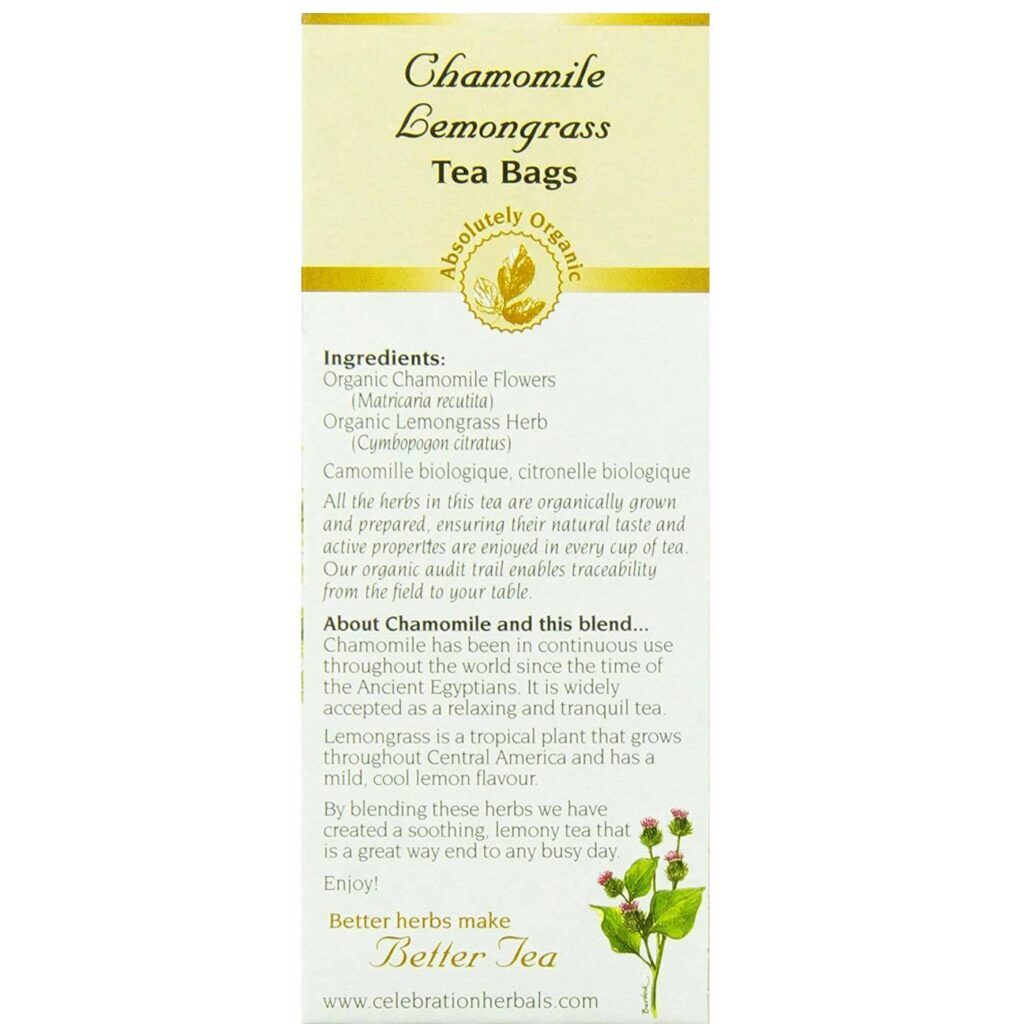 Chá de Capim-limão e Camomila Celebration Herbals - 24 Sachês para Relaxamento - Imagem 4