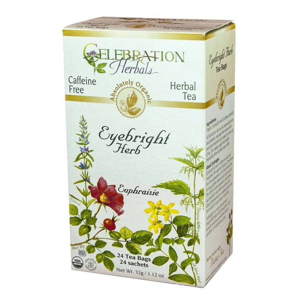 Celebration Herbals Chá Orgânico de Eufrásia - 24 Saquinhos para Saúde Ocular e Bem-Estar