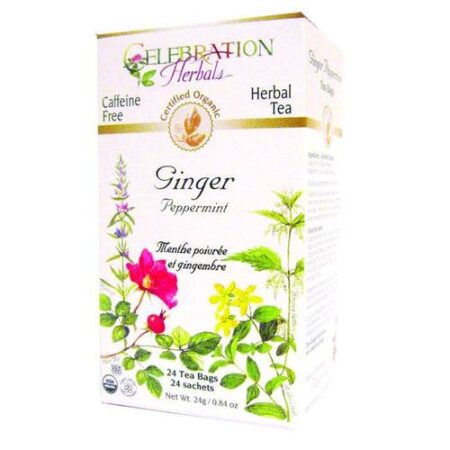 Celebration Herbals, Chá Orgânico de Raíz de Gengibre - 24 Saquinhos de Chá