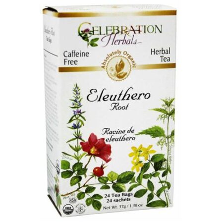 Celebration Herbals, Chá de Raíz Eleuthero (Ginseng) - 24 Sacos de Chá