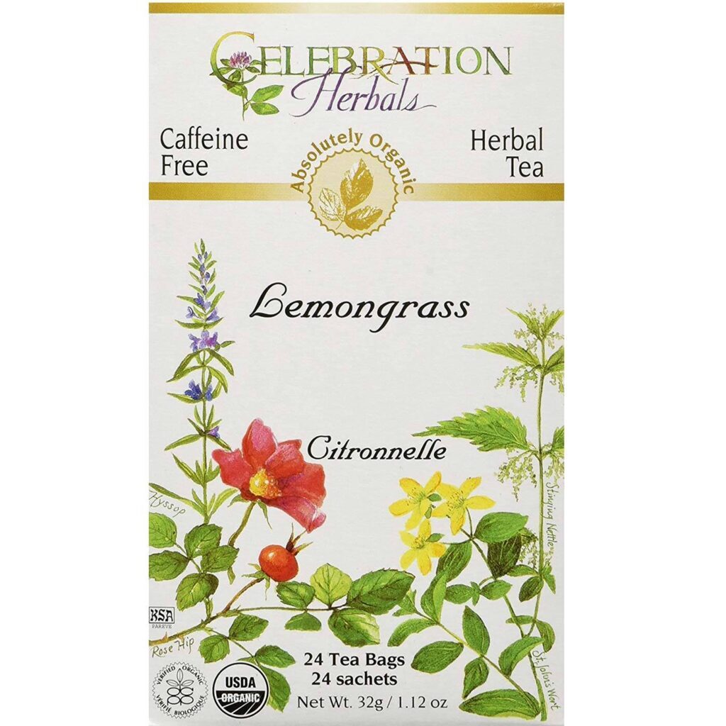 Celebration Herbals Chá de Capim-Limão - 24 Saquinhos de Chá Puro para Bem-Estar