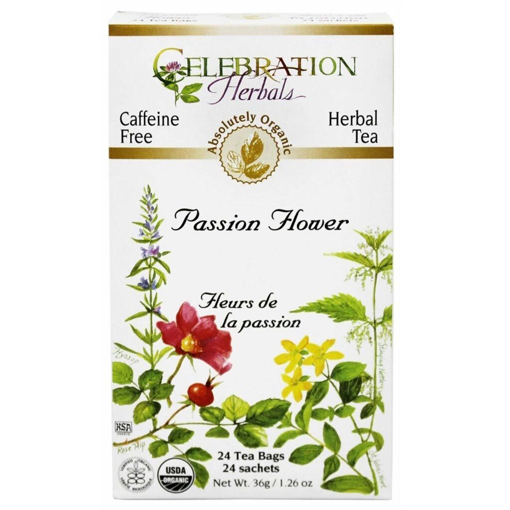 Chá de Flor de Maracujá Orgânico Celebration Herbals - 24 Saquinhos - Relaxamento Natural