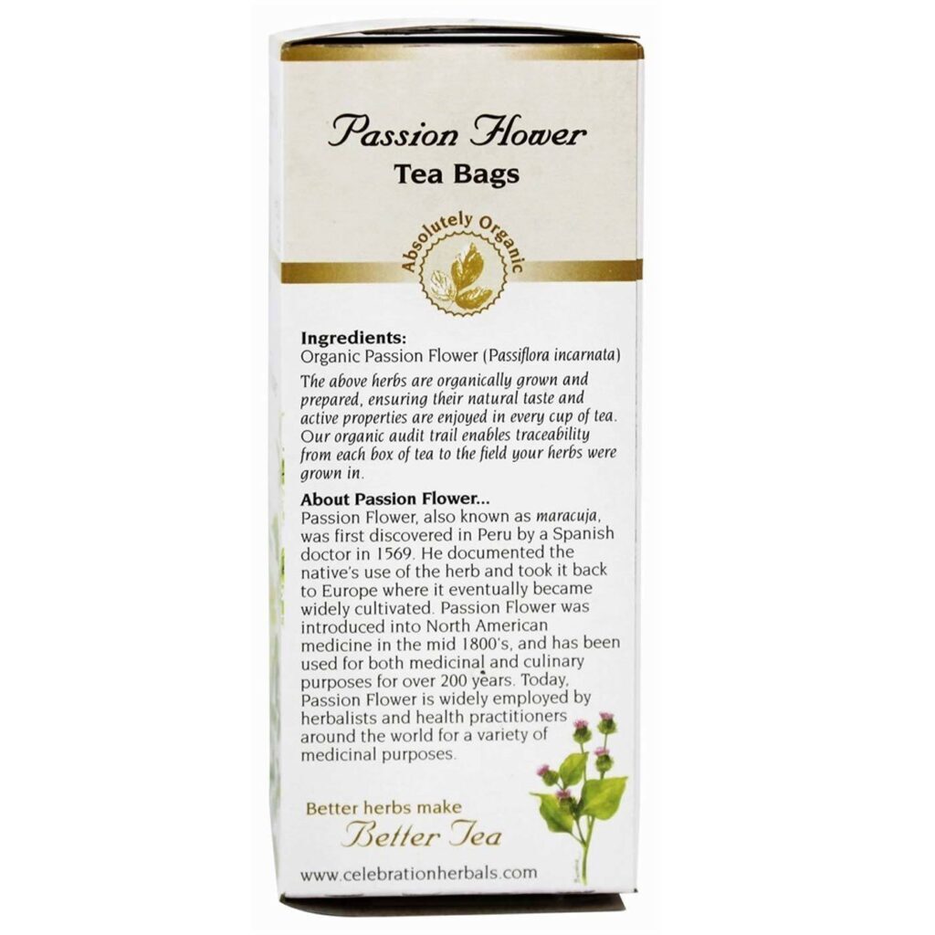 Chá de Flor de Maracujá Orgânico Celebration Herbals - 24 Saquinhos - Relaxamento Natural - Imagem 3