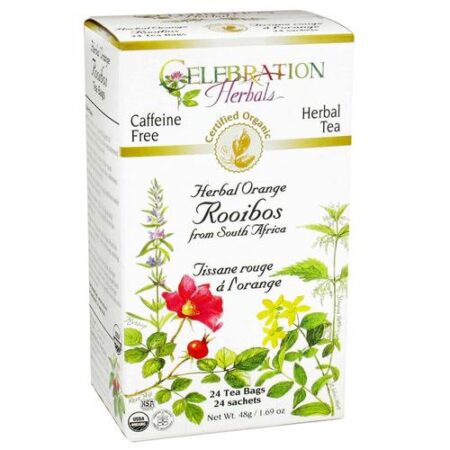 Celebration Herbals, Chá Vermelho de Rooibos Laranja - 24 Scos de Chá