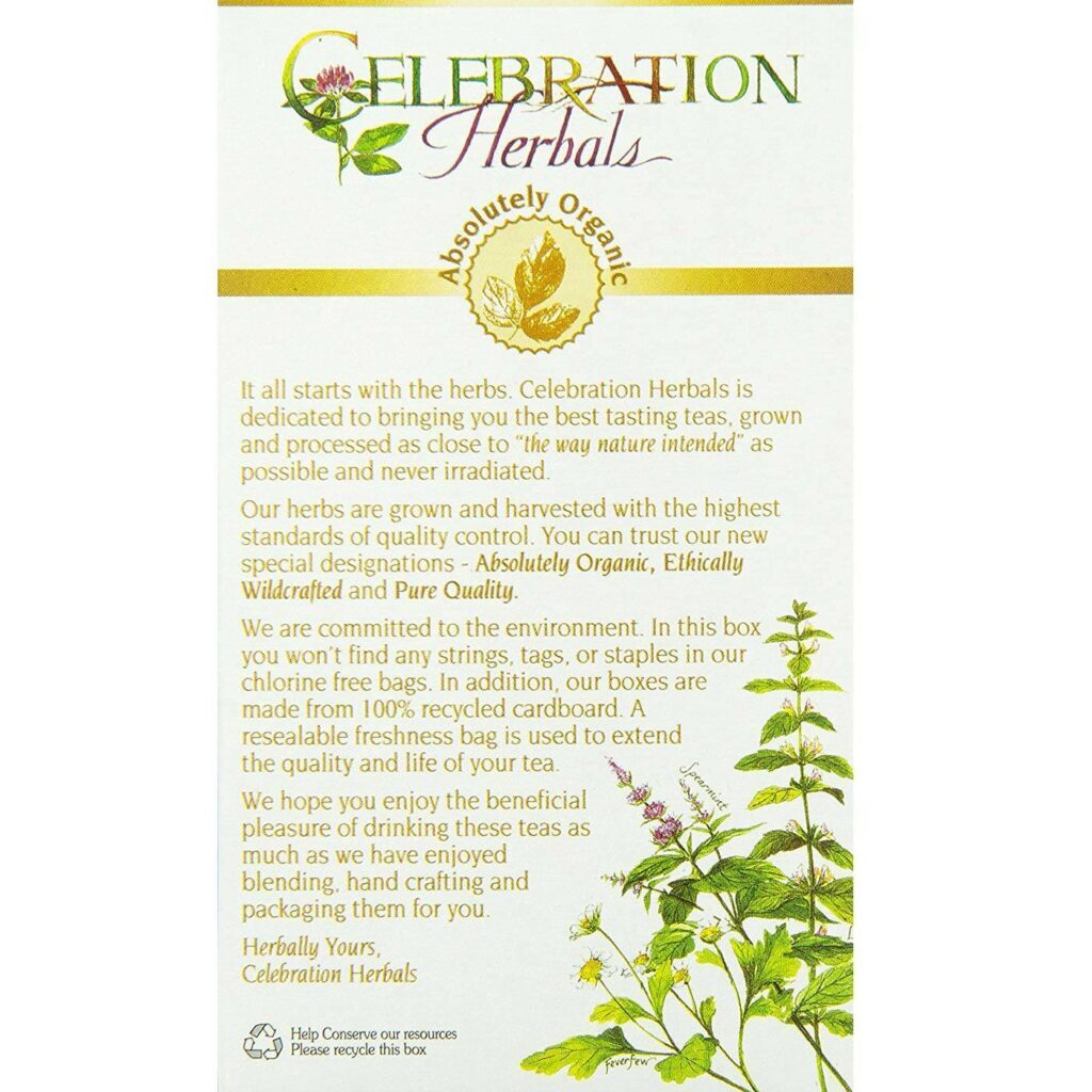 Celebration Herbals Chá de Folhas de Senna 24 Saquinhos - Auxílio Digestivo Natural - Imagem 3