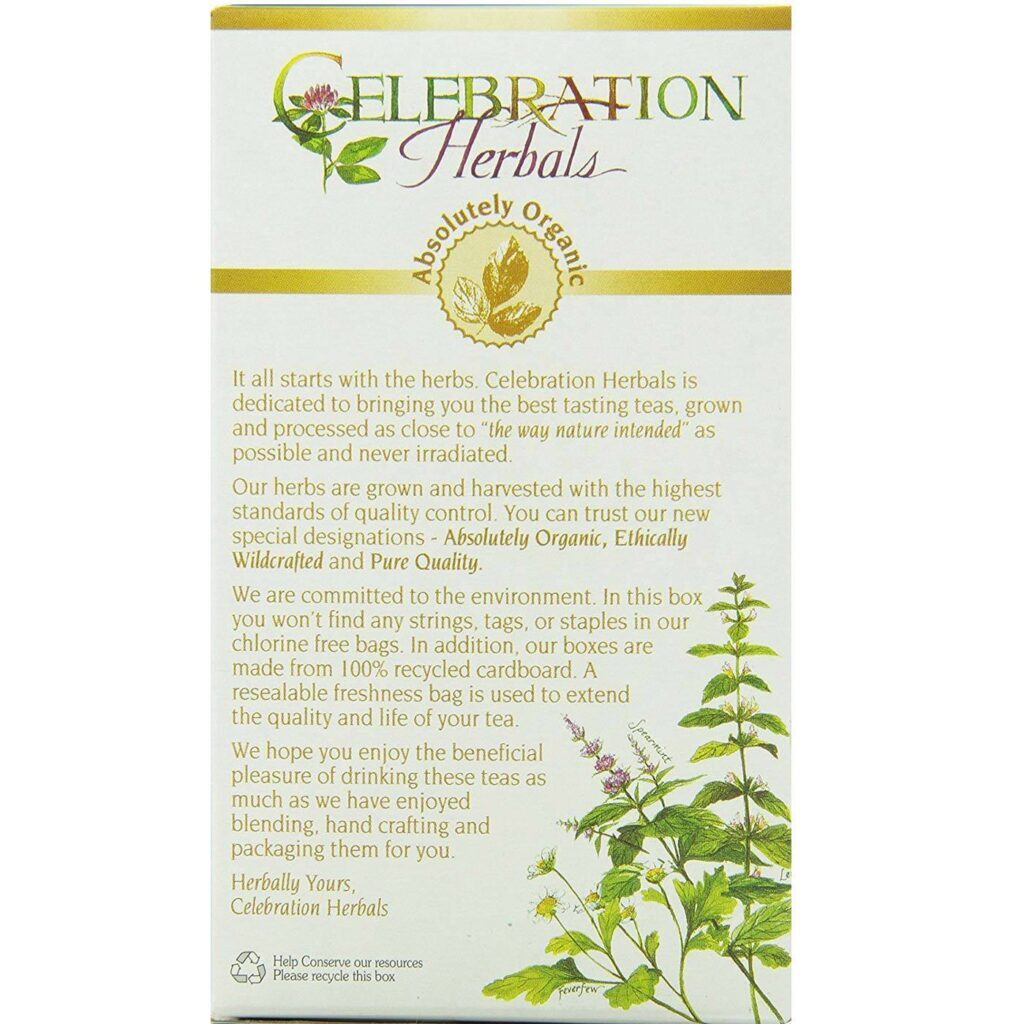 Celebration Herbals Chá Orgânico Folhas de Hortelã - 24 Sachês - Imagem 3