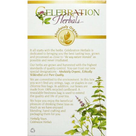 Celebration Herbals, Chá Orgânico de Yarrow - Folhas & Flores - 24 Sacos - Image 2