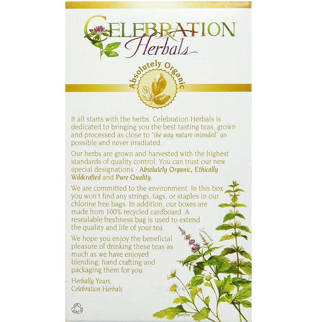 Celebration Herbals Chá Orgânico de Yarrow (Mil-folhas) - Folhas & Flores - 24 Sachês - Imagem 2