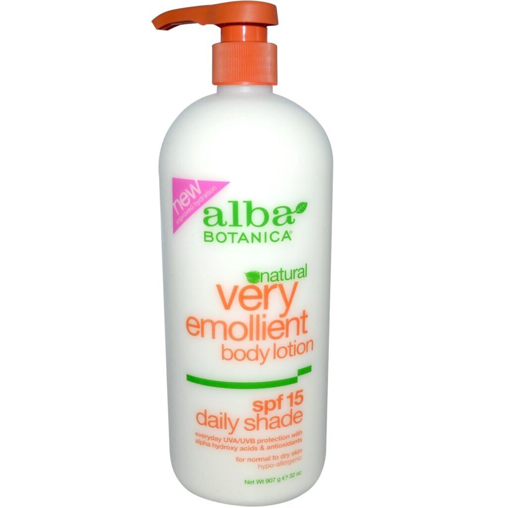 Alba Botanica Loção Corporal Muito Emoliente FPS 15 - Hidratação Profunda e Proteção Solar 950 ml