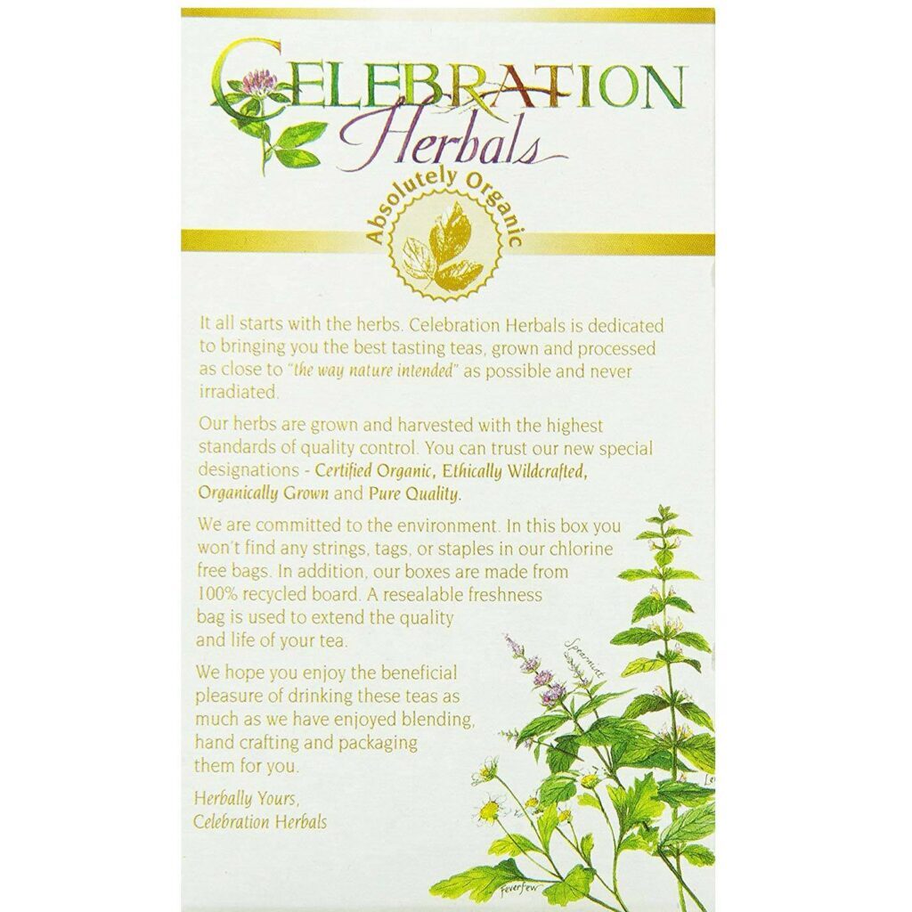 Chá de Gotu Kola Orgânico Celebration Herbals - 24 Saquinhos de Chá para Bem-Estar - Imagem 3