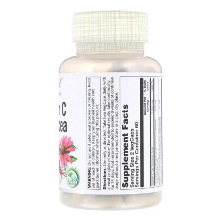 Solaray Vitamina C com Equinácea - 120 Cápsulas para Imunidade - Imagem 2