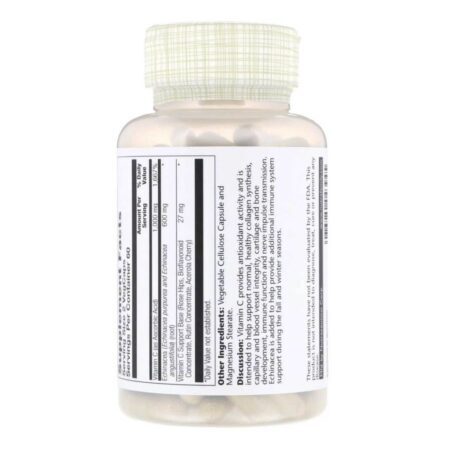 Solaray Vitamina C com Equinácea - 120 Cápsulas para Imunidade - Imagem 4