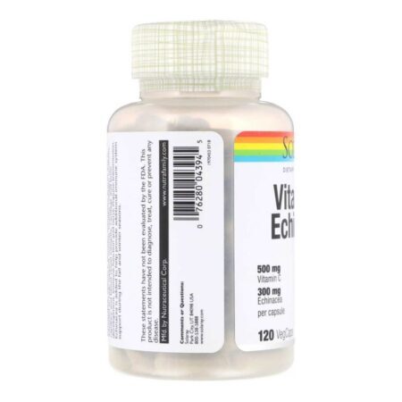 Solaray Vitamina C com Equinácea - 120 Cápsulas para Imunidade - Imagem 5