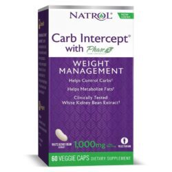 White Suporte Renal Bean Interceptor de Carboidrato Natrol Fase 2 60 Cápsulas: Controle de Carboidratos e Bem-Estar Renal