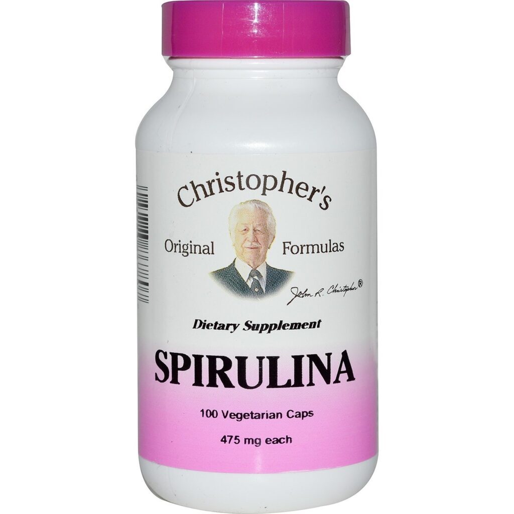 Dr. Christophers Spirulina - 100 Cápsulas Vegetarianas: Superalimento Natural para Vitalidade e Bem-Estar