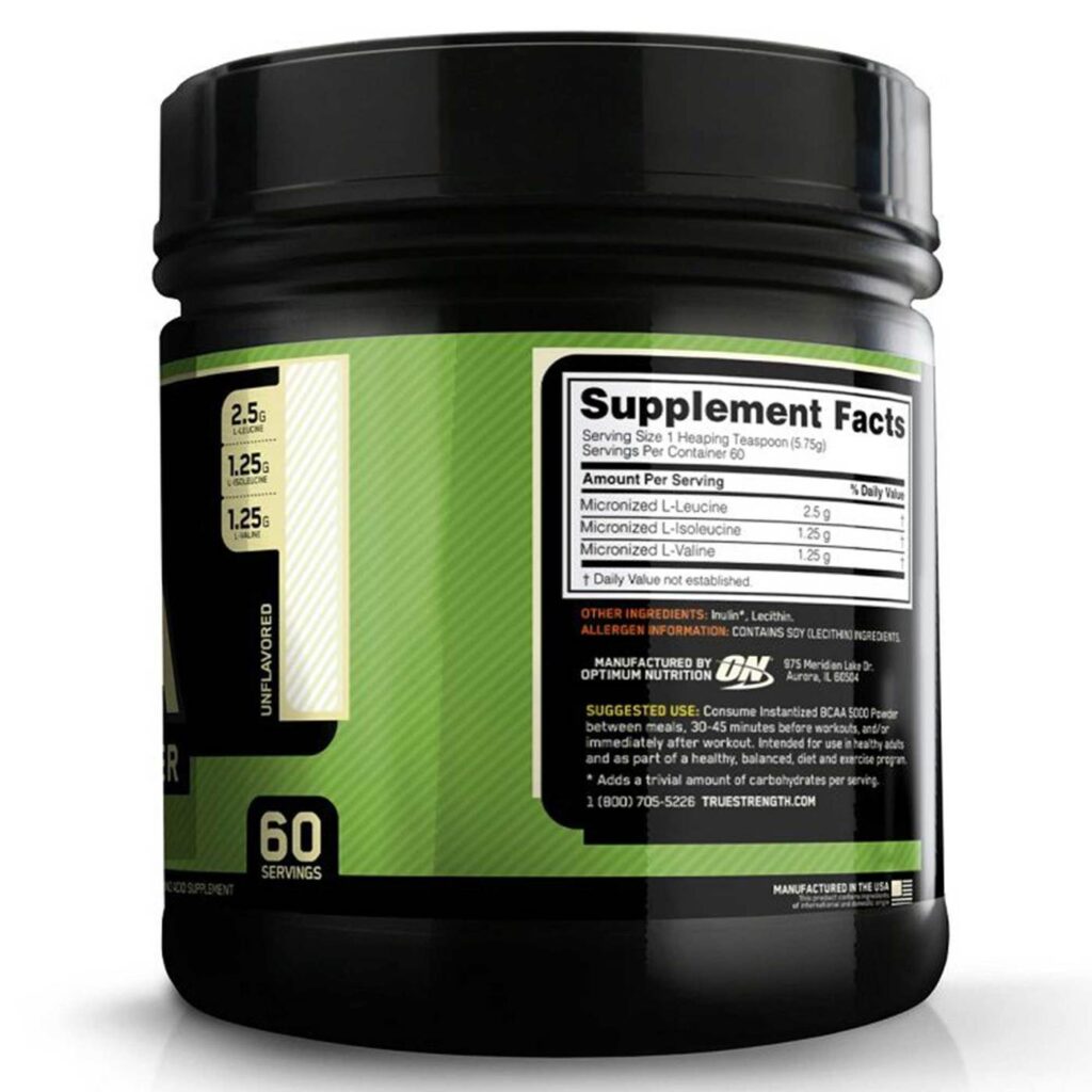 BCAA Instantized 5000 Optimum Nutrition 60 Porções: Potencialize Seus Músculos - Imagem 2