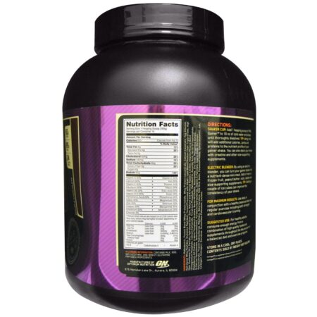 Gainer Pro Complexo Optimum Nutrition Double Rich Chocolate 5.08 lbs/ 2.31 kg - Image 2