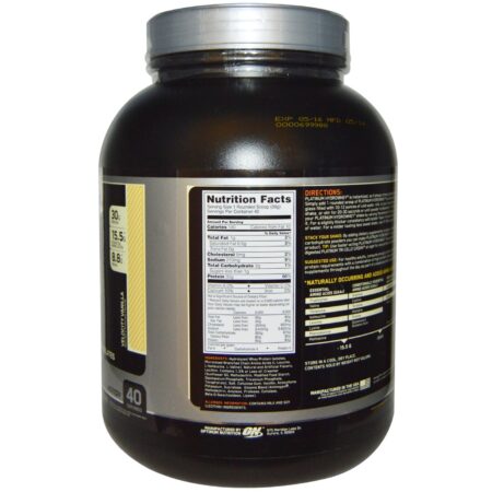 Hidro Whey Platinum Optimum Nutrition Vanilla 3.5 lbs/ 1.59 kg - Image 2