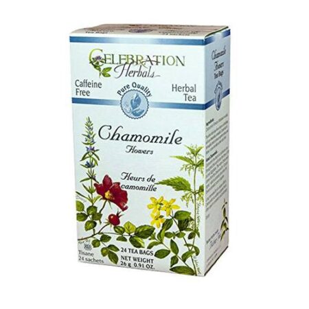 Celebration Herbals, Chá de Flores de Camomila - Qualidade Pure - 24 Saquinhos de Chá