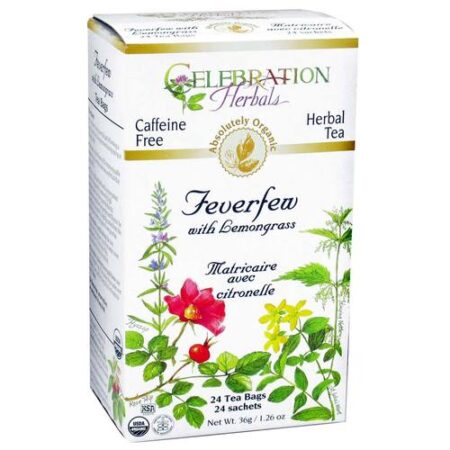 Celebration Herbals Herbal Tea, Chá de Matricária com Capim-Limão - 24 Saquinhos de Chá