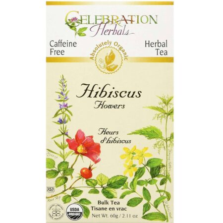 Celebration Herbals, Chá de Hibiscus Orgânico - 60 g (2,11 oz)