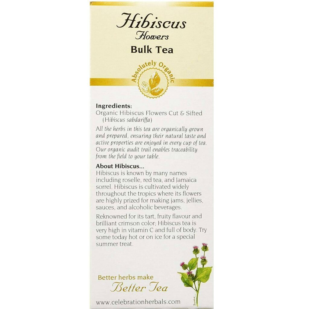Chá de Hibiscus Orgânico Celebration Herbals - 60g (Puro e Natural no Brasil) - Imagem 2