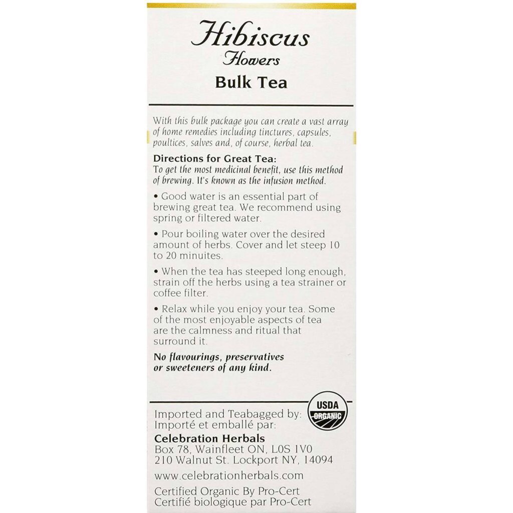 Chá de Hibiscus Orgânico Celebration Herbals - 60g (Puro e Natural no Brasil) - Imagem 4