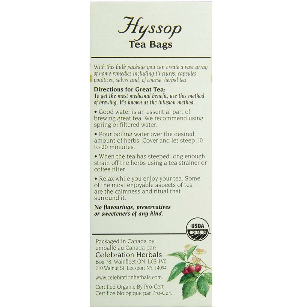 Celebration Herbals Chá de Hissopo - Hyssopus officinalis - 40g - Pronta Entrega Brasil - Imagem 2