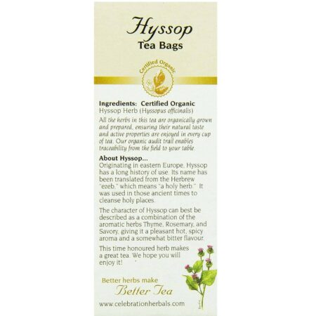 Celebration Herbals, Chá de Hissopo - 1,41 oz - Image 4