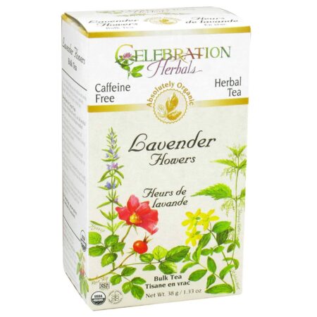 Celebration Herbals, Chá Orgânico de Flores de lavanda - 38g (1,33 oz)