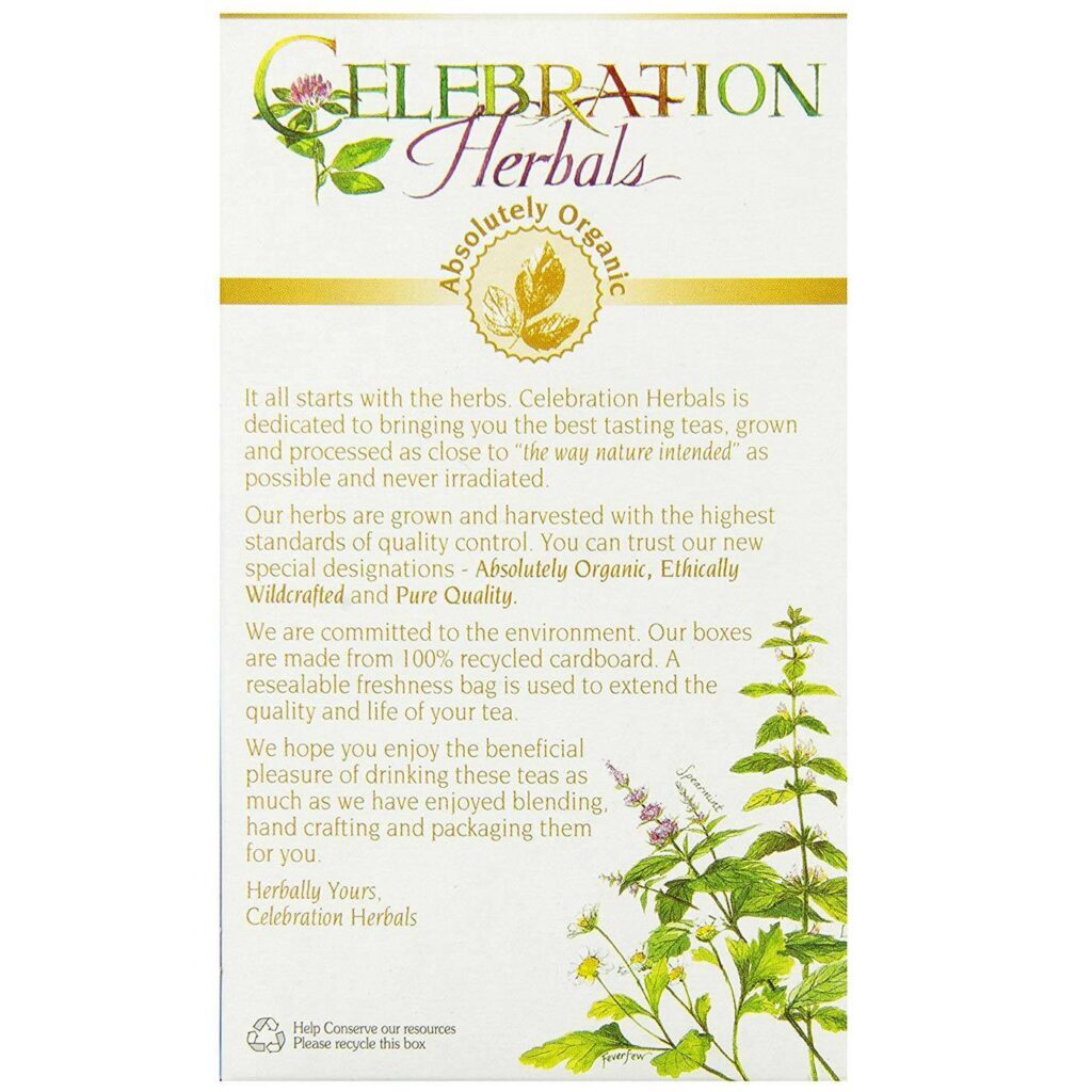Chá de Folha de Framboesa Orgânica Celebration Herbals - 40g para Saúde da Mulher - Imagem 3