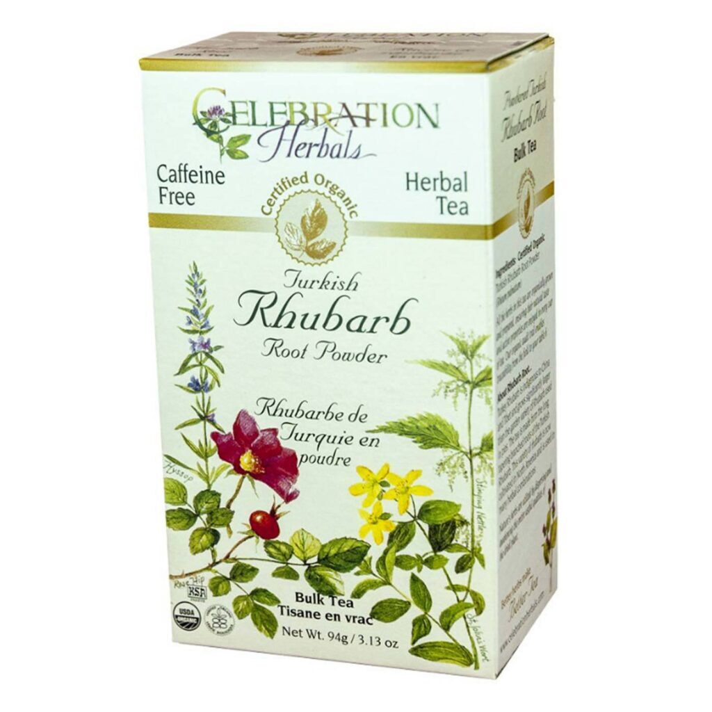 Celebration Herbals Chá de Raiz de Ruibarbo Turco Orgânico 94g (105ml)